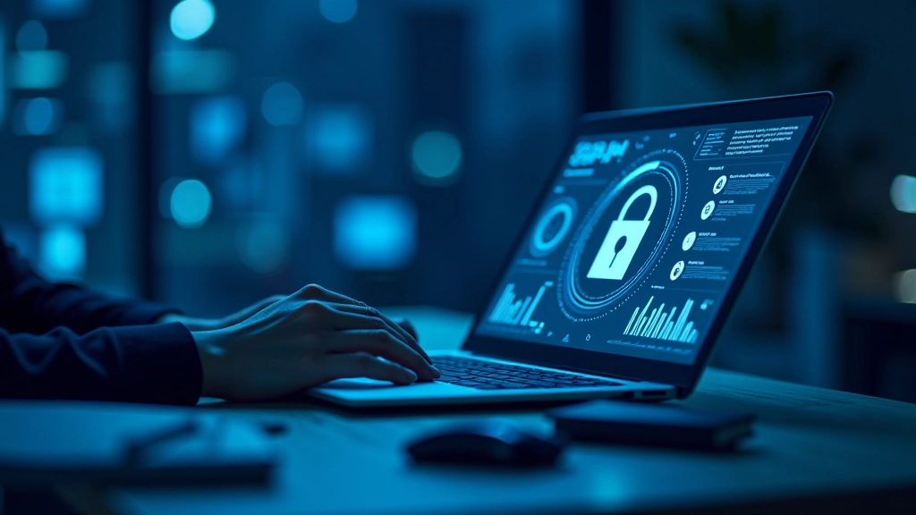 Représentation visuelle d'un système de sécurité informatique avec verrous numériques et connexions protégées