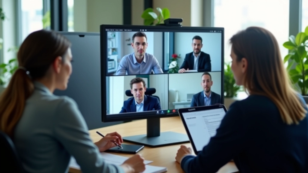 Équipe travaillant ensemble virtuellement sur des projets collaboratifs depuis différents emplacements