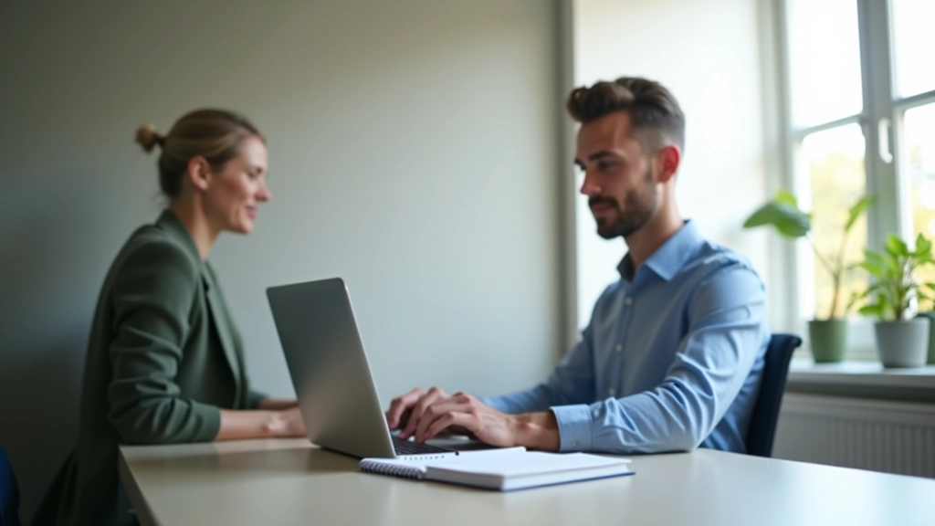 Professionnel travaillant à distance depuis un espace de coworking moderne avec équipements numériques